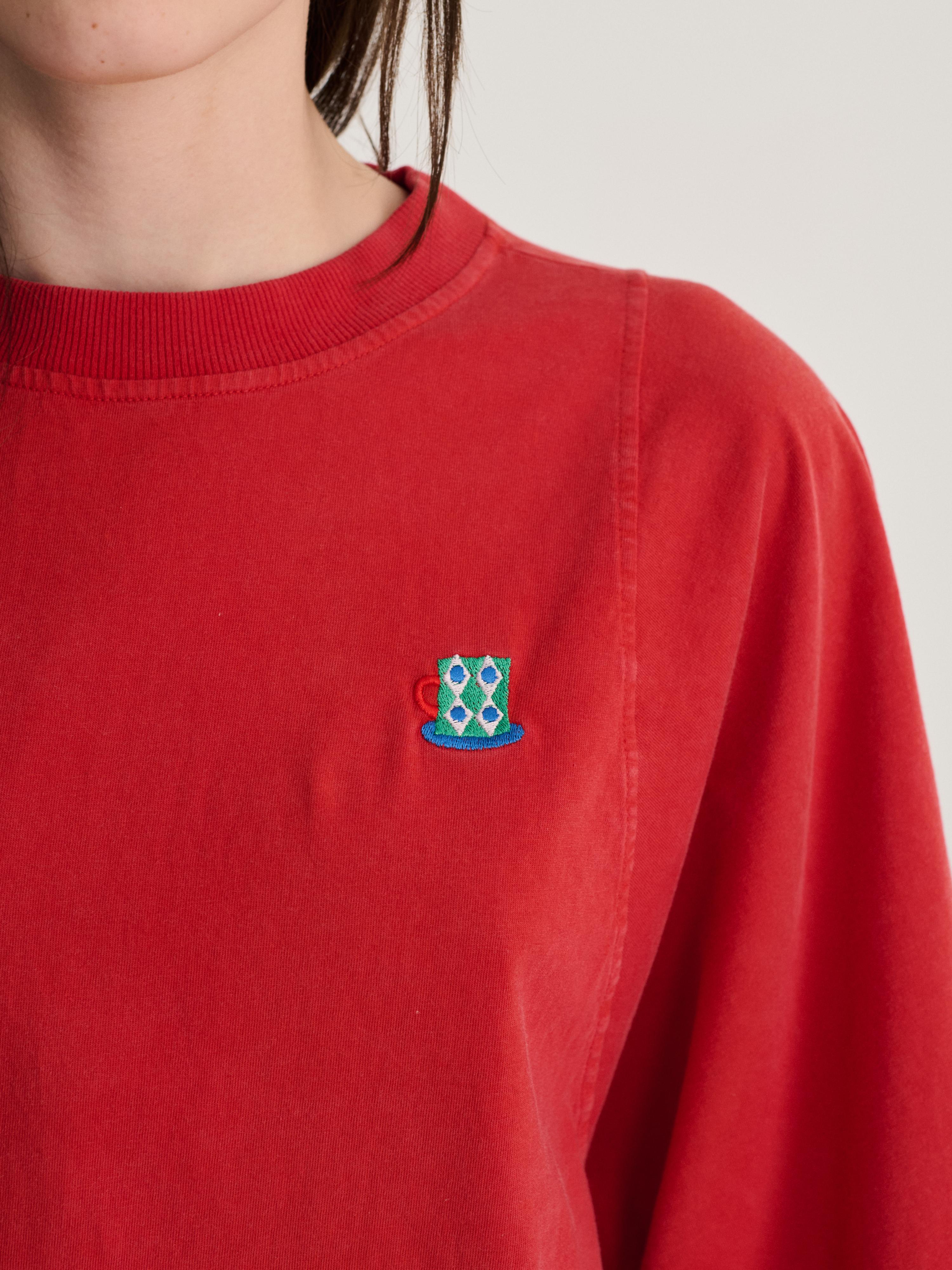 Bobo Choses Monster Mug BC Loose Fit T-Shirt Damen rot